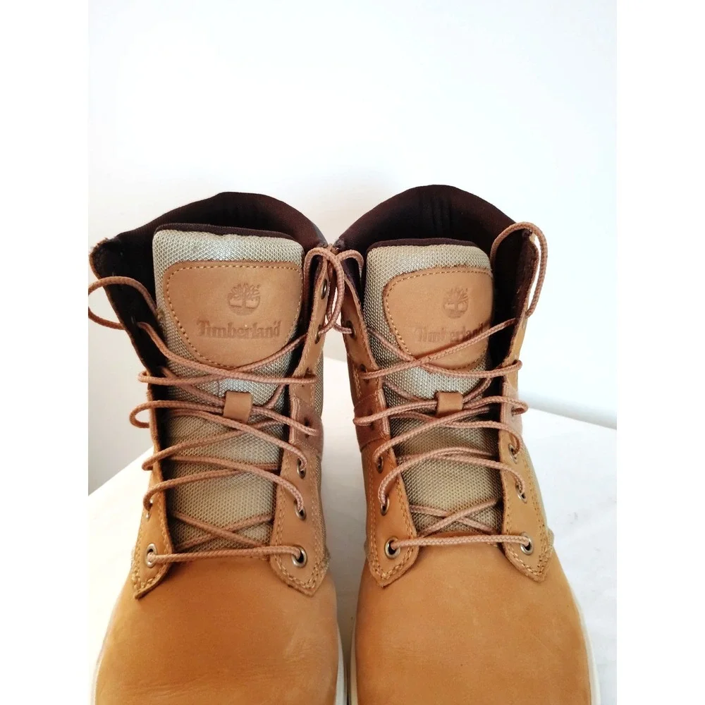 Timberland Square Davis Chukka Boots Tan Leather Textile Men 9.5 Streetwear NWOT